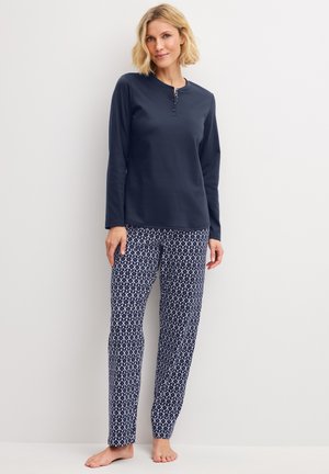 Calida, MIDNIGHT HEARTS PYJAMA, LANG SET - Pyjamabroek - peacoat blue