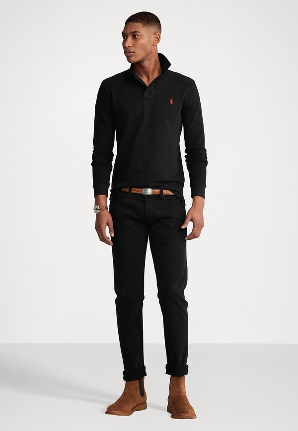 SLIM FIT MESH LONG SLEEVE POLO SHIRT - Long sleeved top2