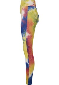 Urban Classics TIE DYE HIGH WAIST  - Leggings - Byxor - royalblue/brightyellow