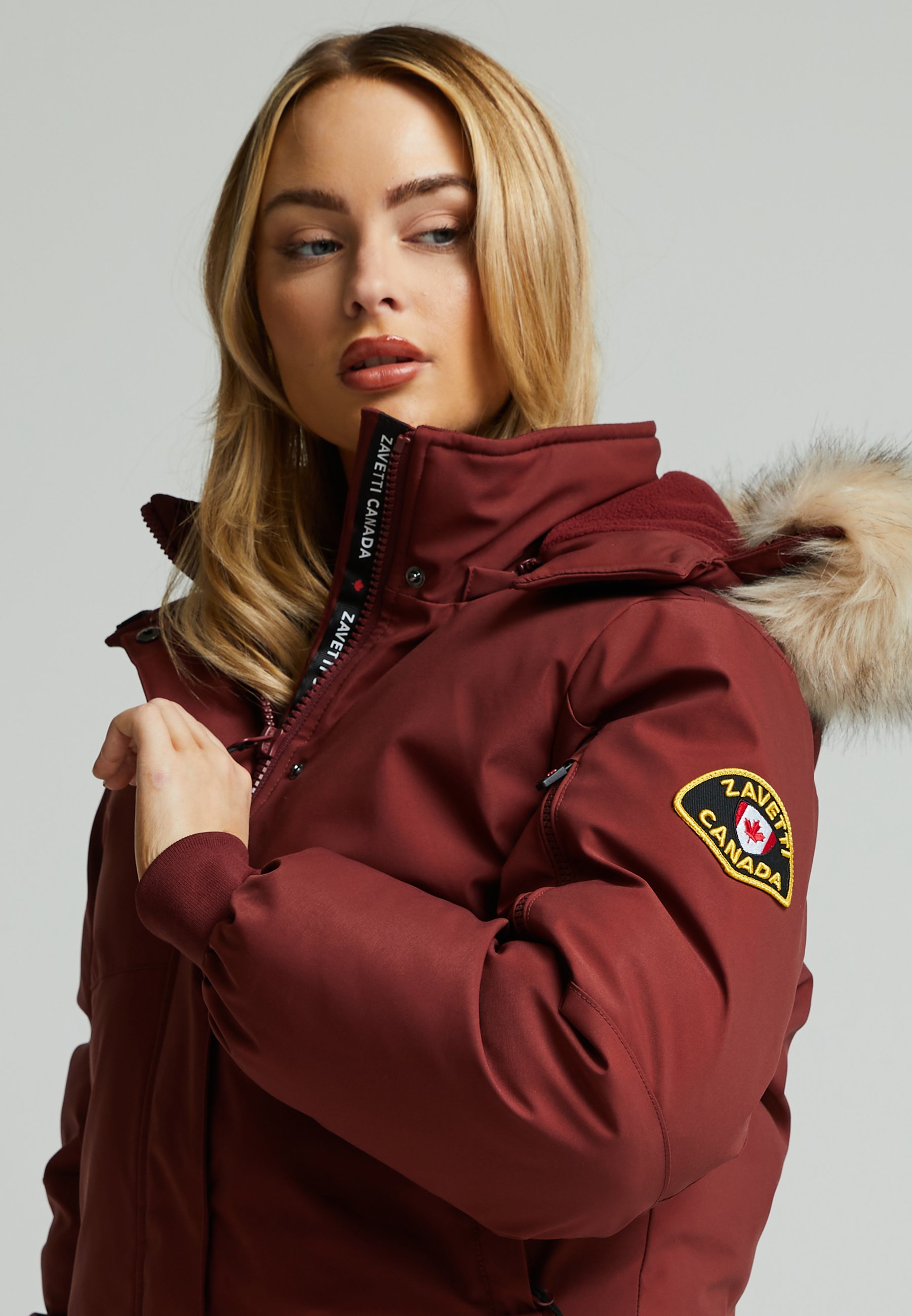 Zavetti Canada OLIVIA HOODED JACKET - Winter jacket - port red/red