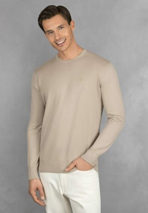 Giesswein COTTON CREW PULLOVER - Strickpullover - sandmelé