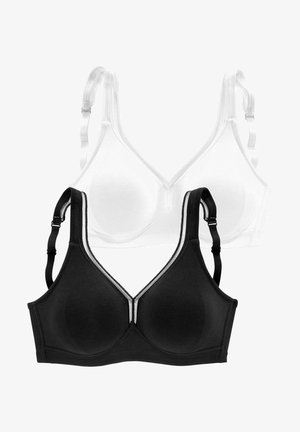 LASCANA, 2 PACK - T-Shirt BH - schwarz + weiß
