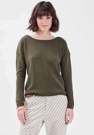 AVEC COL BATEAU - Jumper - vert