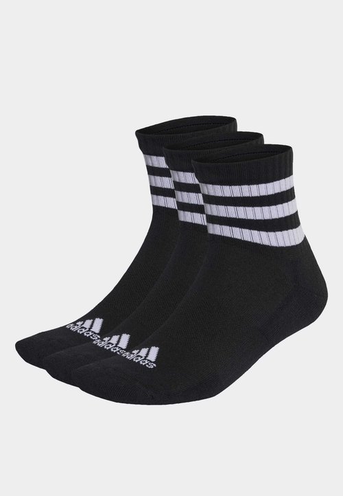 adidas CUSHIONED MID-CUT - Sports socks - black white — photo 3