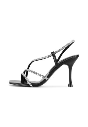 Jenny, Sandále na vysokom opätku - black/silver