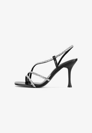 Jenny, Sandále na vysokom opätku - black/silver