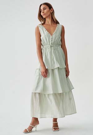 REY TIERED  - Maxi-jurk - sage green