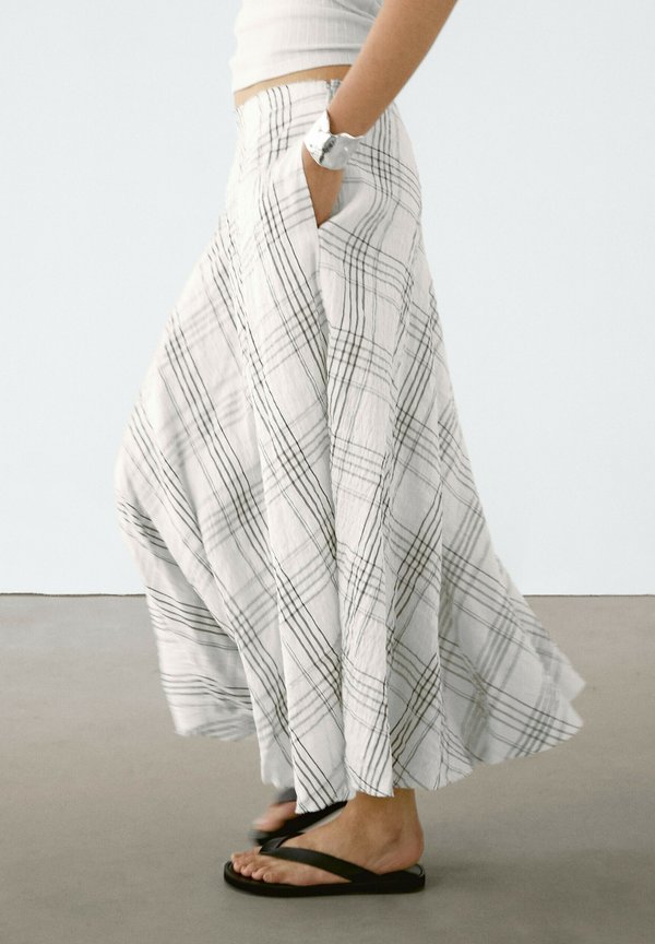 FLOWING CHECK - Maxi skirt3