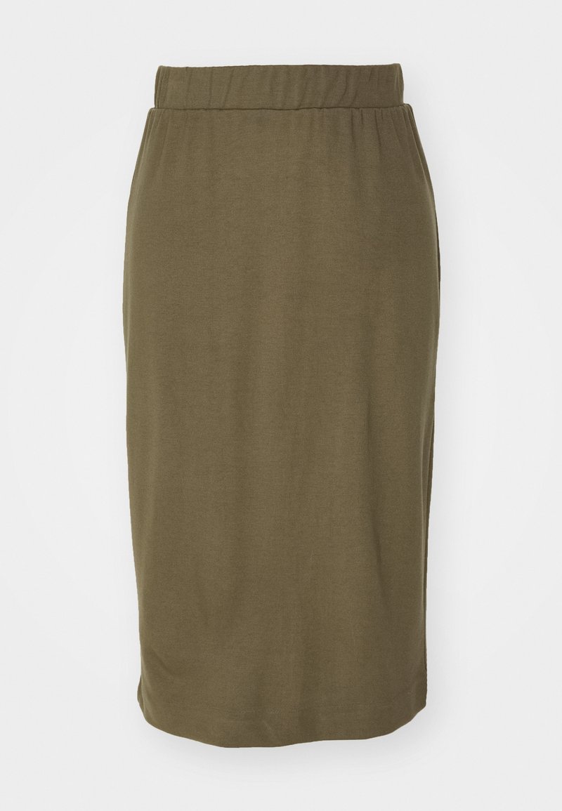 Selected Femme Kokerrok olijfgroen gemêleerd Selected Femme Kokerrok olijfgroen gemêleerd