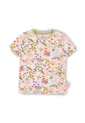 HAPPY LADYBUG - Print T-shirt - weiß rosa grün