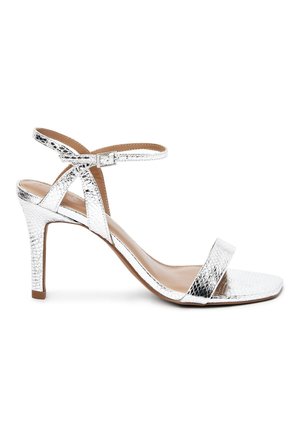 STRAPPY SIMPLE - Sandali z visoko peto - silver coloured