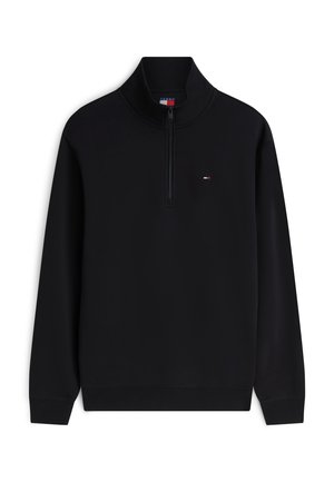 Tommy Jeans, FLAG HALF ZIP - Pusa - black