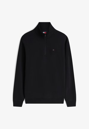 Tommy Jeans, FLAG HALF ZIP - Pusa - black