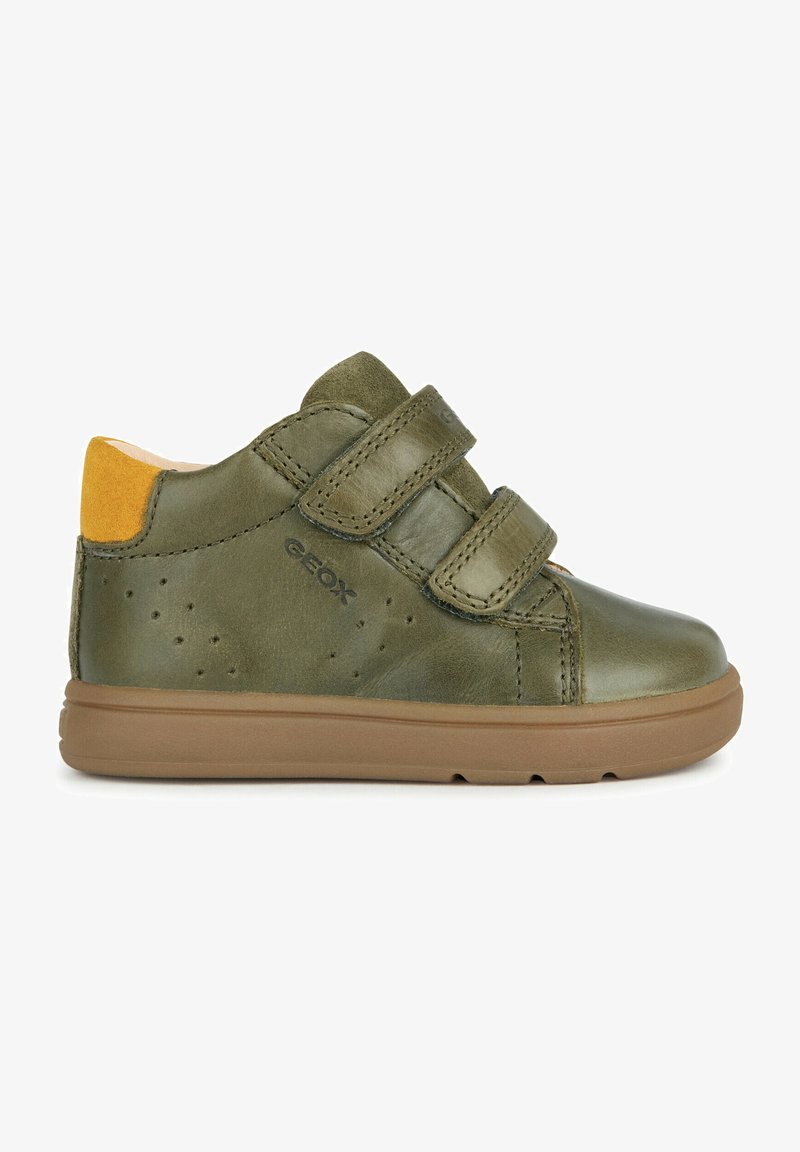 Geox BIGLIA - Zapatos con cierre adhesivo - dark green ochre yellow