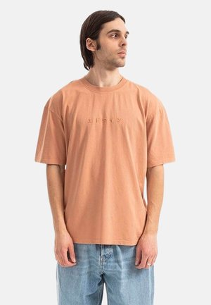 KATAKANA EMBROIDERY NATURAL - Camiseta básica - marron