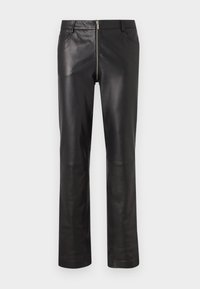 TOM TROUSERS LEATHER FRONT 2 BACK ZIP TROUSERS - Pantalon en cuir - nappa black
