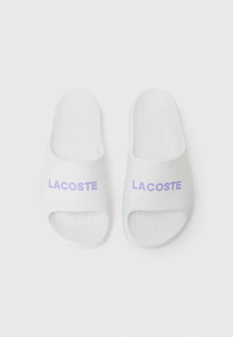 Lacoste SERVE Pool slides white/purple/white