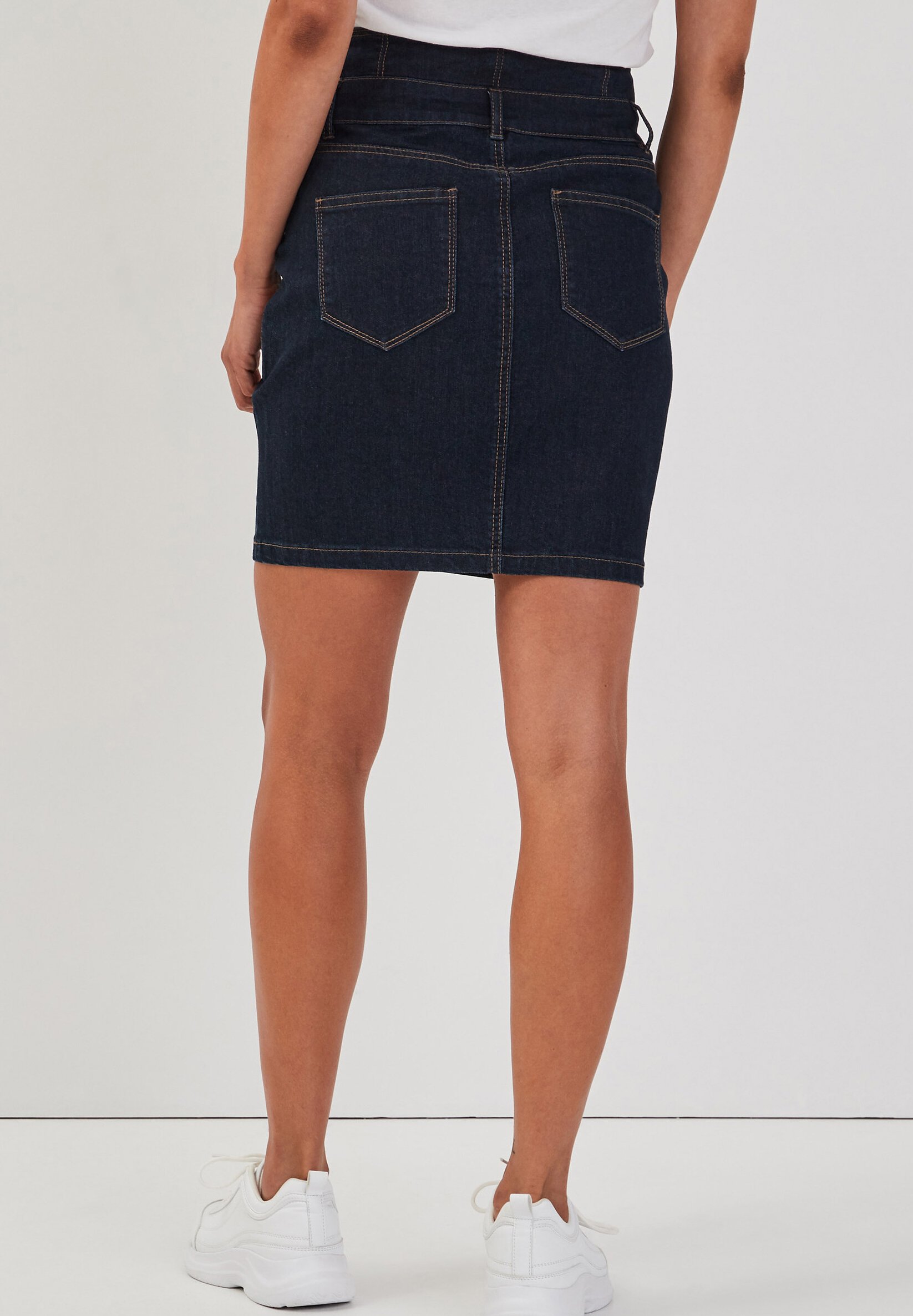 jupe jean cache cache