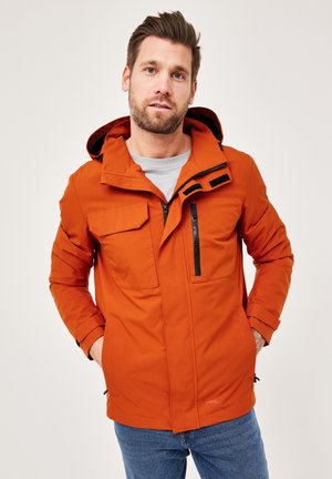 MIT KAPUZE - Waterproof jacket - orange
