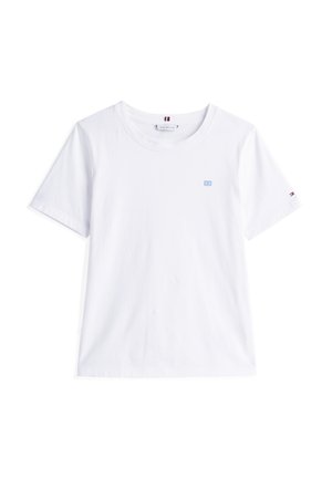 Tommy Hilfiger CONTRAST FLAG TEE - T-shirt basique - optic white