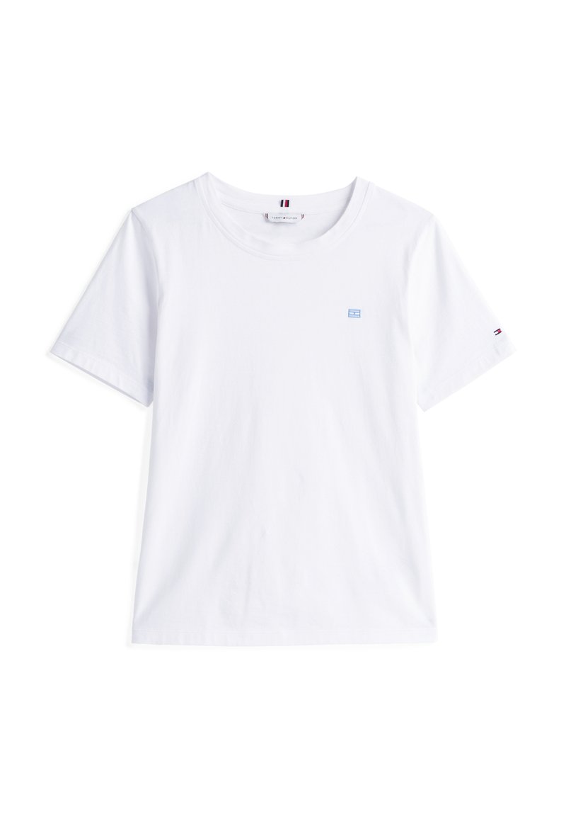 Tommy Hilfiger CONTRAST FLAG TEE - Tricou basic - optic white/alb ...