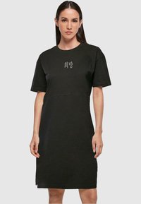 Merchcode - K HOPE SLIT - Jersey dress - black Thumbnail Image 1