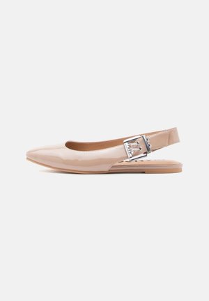 BIAROSE KARRE FLAT BUCKLE SLINGBACK - Takaa avoimet ballerinat - nougat