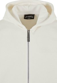 Dropsize SUPER HEAVY HD PRINT - Majica s kapuljačom i patentnim zatvaračem - creamwhite