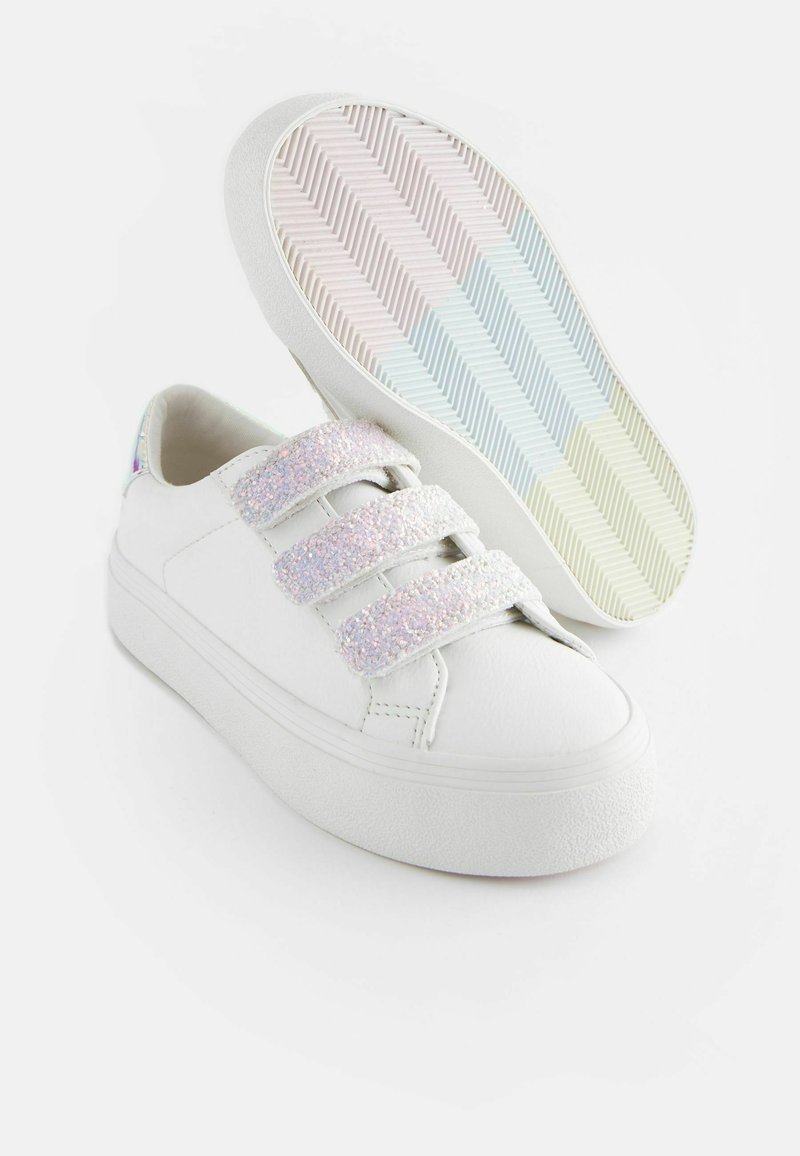 Next TOUCH FASTENING Sneakers basse white glitter/bianco