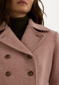 Lauren Ralph Lauren DOUBLE BREASTED HERRINGBONE COAT - Κοντό παλτό - rose blush