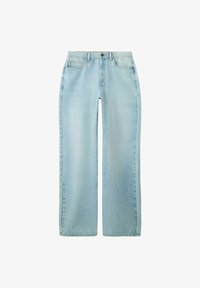 Unselected, light blue bleached denim