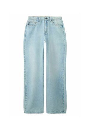 HIGH WAIST WIDE LEG - Brīva piegriezuma džinsi - light blue bleached denim