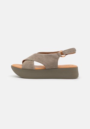 Tamaris Plateausandaler - olive