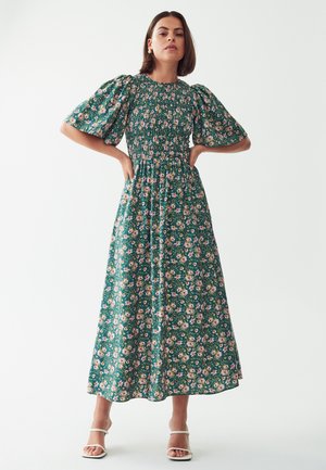 ASTRID  - Dolga obleka - emerald floral