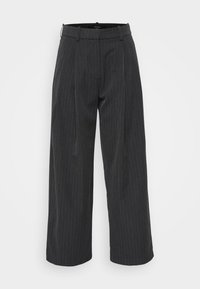 VMSILJE WIDE PINSTRIPE PANTS - Stoffhose - dark grey melange