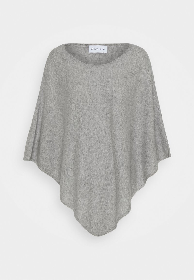 Davida Cashmere TRIANGLE PONCHO - Capa - light grey