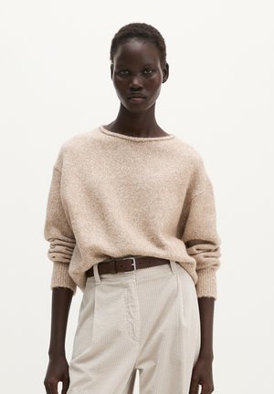 Marc O'Polo, PULLOVERS, LSL, BOAT-NECK, MELANGE - Pullover - light brown