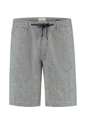 Šedé kostkované kraťasy s elastickým pasem a šňůrkou na stažení. Mají boční kapsy a měkkou, texturovanou tkaninu.