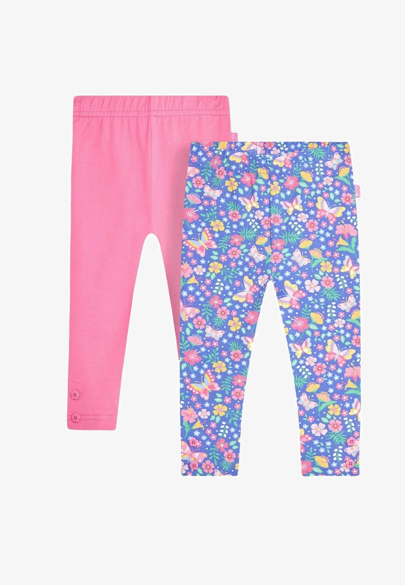 JoJo Maman Bébé 2-PACK STRAWBERRY WATERMELON - Tamprės – kelnės - periwinkle purple floral pink