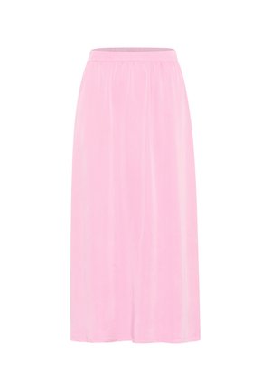 Roosa, keskmise pikkusega seelik, mis on valmistatud pehmest kangast ja millel on elastne vöökoht. Omab siledat tekstuuri ja ei sisalda nähtavaid mustreid ega aktsente.