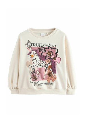 REGULAR FIT  - Sweater - ecru/pink unicorn applique