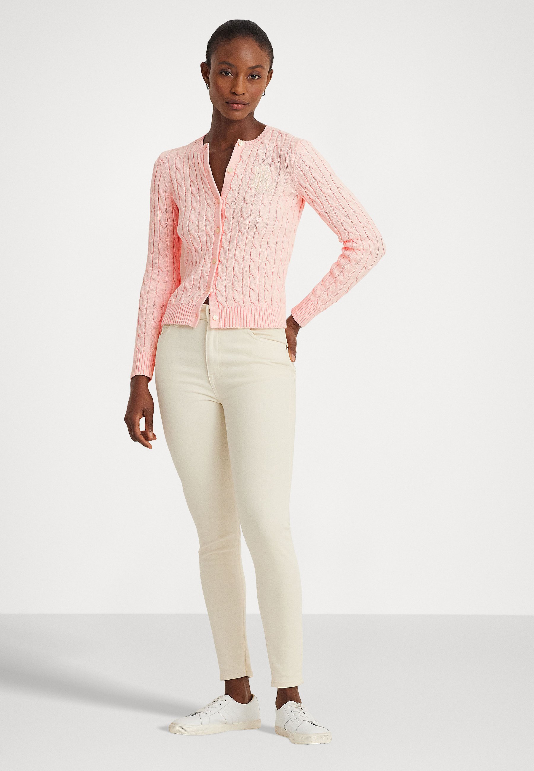 Lauren Ralph Lauren CABLE KNIT COTTON CARDIGAN - Cardigan