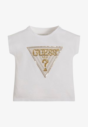 MIT LOGODREIECK - T-shirt con stampa - weiß