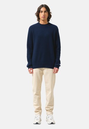 AKSEL ROUND NECK THREAD - Stickad tröja - navy