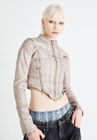 Jaded London CORSET JACKET - Jakna iz umetnega usnja - brown