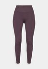 SEAMLESS HIGH WAISTED LEGGING - Tajice - deep plum