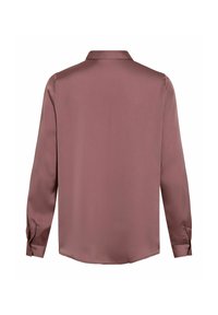 Camicia a maniche lunghe di un morbido colore rosa tenue, con colletto classico e polsini abbottonati sottili, caratterizzata da un design con orlo dritto.
