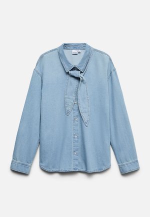 Vero Moda, VIONETTE BOW - Риза с копчета - medium blue denim
