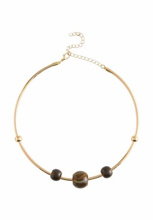 Next, BEAD TORQUE NECKLACE  . - Necklace - caramel brown