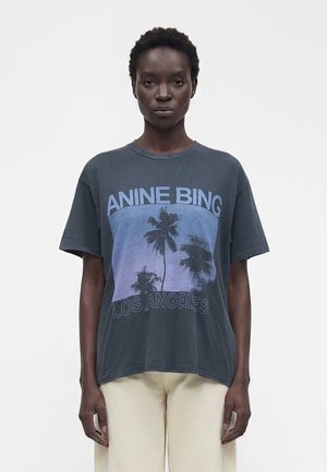 ANINE BING CADE TEE PALMS - T-shirt imprimé - washed black